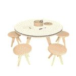 Set Mesa multifunción XXL + 4 taburetes - The Drawin'table Home Edition XXL - Imagen 5