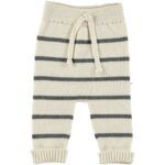 Pantalón punto rayas GUIDO | Cream Dark Grey
