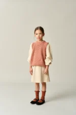Vestido acolchado zigzag GIANNA KIDS | Crema - Imagen 6