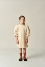 Vestido acolchado zigzag GIANNA KIDS | Crema - Imagen 3