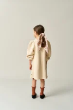 Vestido acolchado zigzag GIANNA KIDS | Crema - Imagen 7