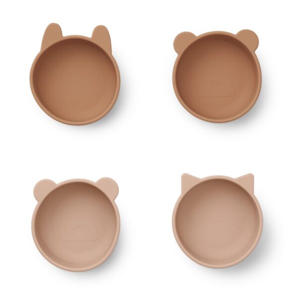 Pack x 4 cuencos silicona Iggy - Tuscany Rose Mix