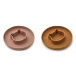 Pack x 2 Platos Silicona Gordon - Cat Dark Rose/Mustard Mix - Imagen 5