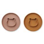 Pack x 2 Platos Silicona Gordon - Cat Dark Rose/Mustard Mix