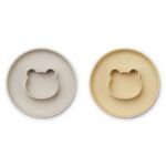 Pack x 2 Platos Silicona Gordon - Mr. Bear Wheat Yellow/Sandy Mix