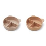 Pack x 2 Cuencos silicona con compartimentos CONNIE | Rose mix