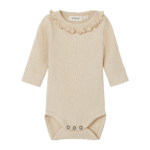 Body algodón gasa volantes NALO | Beige