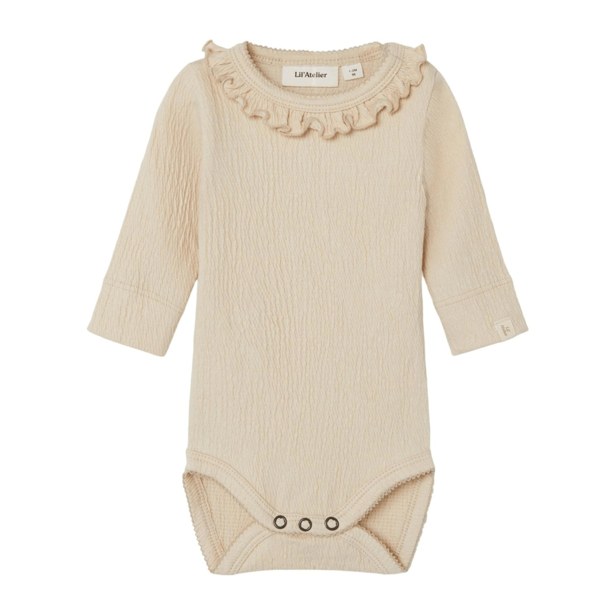 Lil-Atelier-1_ce2f0043a0c6070e19febcf91b243a01 Body algodón gasa volantes NALO | Beige - Imagen 1