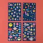 Set 150 Pegatinas removibles | SPACE - Imagen 3