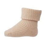Calcetines canalé l LANA DE MERINO l ROSA NUDE 201