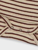 Vestido afelpado con body rayas | Granate - Imagen 2