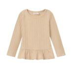 Camiseta con peplum KIDS | Crema