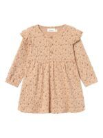 Vestido canalé flores con body THIDA | Rosa