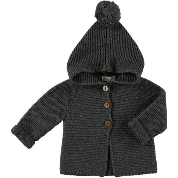 Abrigo punto bobo PETER - Dark Grey