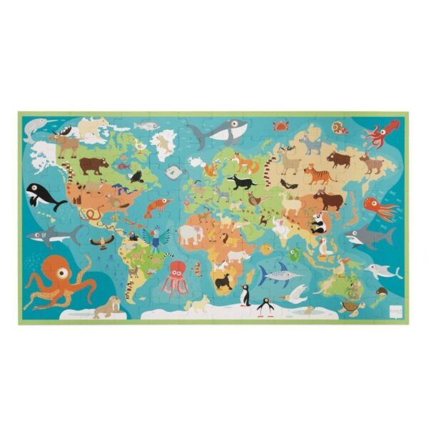 Puzzle 100 piezas - ANIMALES DEL MUNDO