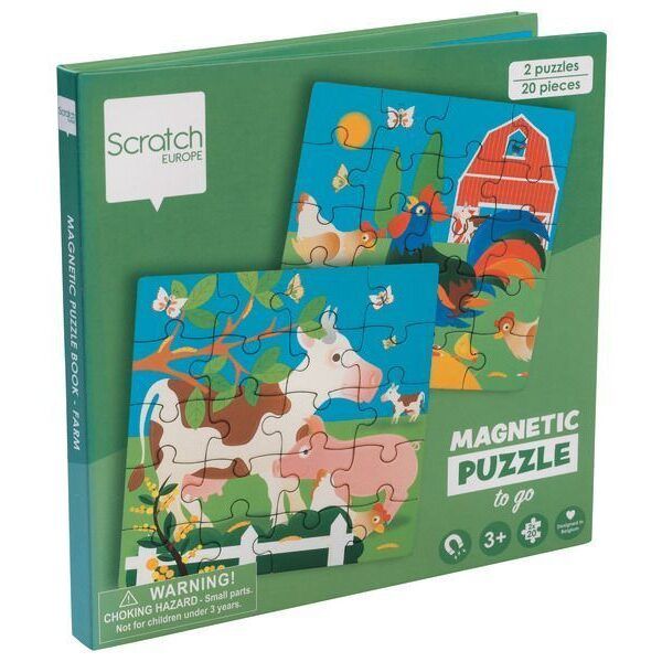 Doble Puzzle Magnético de Viaje 20 piezas - LA GRANJA