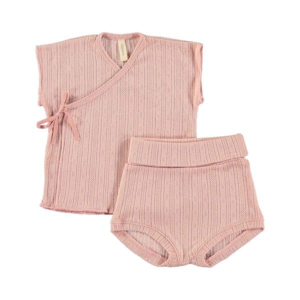 Jubón manga corta + culotte | BE CUTE calado | Pinklace