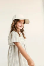 Vestido lino | RAYAS BEIGE BLANCO - Imagen 2