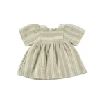 Vestido lino | RAYAS BEIGE BLANCO