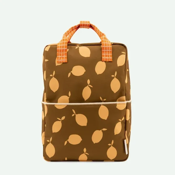Mochila Grande - Farmhouse | Special edition lemons | Soil green