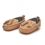 Mocasín Borlas Piel Marrón