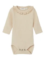 Body algodón gasa volantes NALO | Beige - Imagen 2
