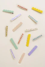 Set x2 clips de pelo | MAXI Stripes Aqua - Imagen 3