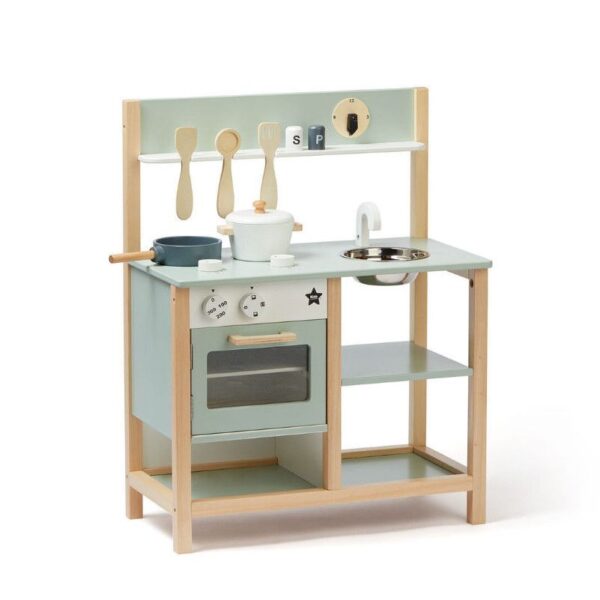Cocina juguete con accesorios verde