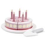 Tartal de cumpleaños madera - Rosa