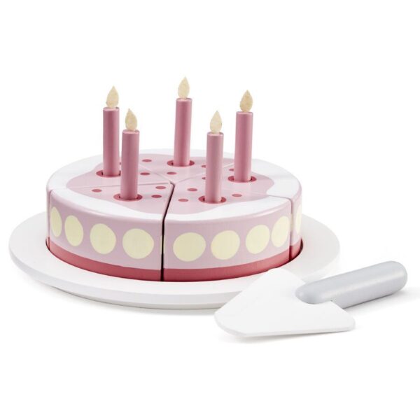 Tartal de cumpleaños madera - Rosa