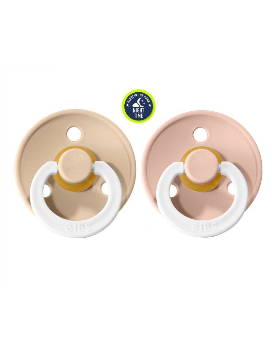 pack-2-chupetes-bibs-nocturnos-vanilla-blush_ad2c7b24d56a53587422615b1d766640 Pack 2 Chupetes BIBS Nocturnos- 0-6M Blush/Vanilla - Imagen 1