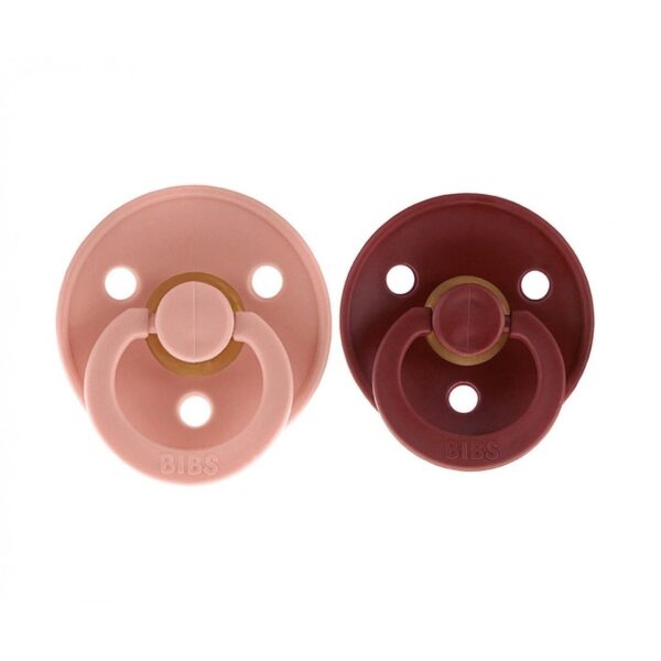 Pack 2 Chupetes BIBS - 6-18M Wine/Peach