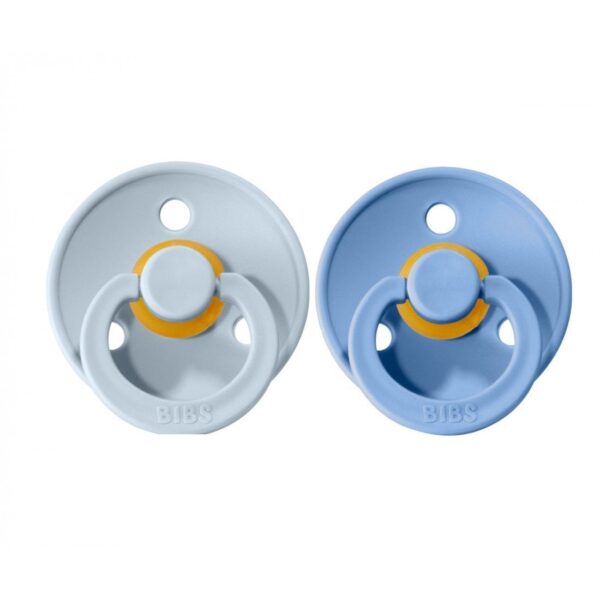 Pack 2 Chupetes BIBS - 0-6M Sky Blue/Baby blue