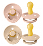 Pack 2 Chupetes BIBS Round 0-6M | Blush/Vanilla - Imagen 2