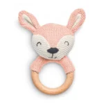 Mordedor madera + sonajero | DEER - PALE PINK