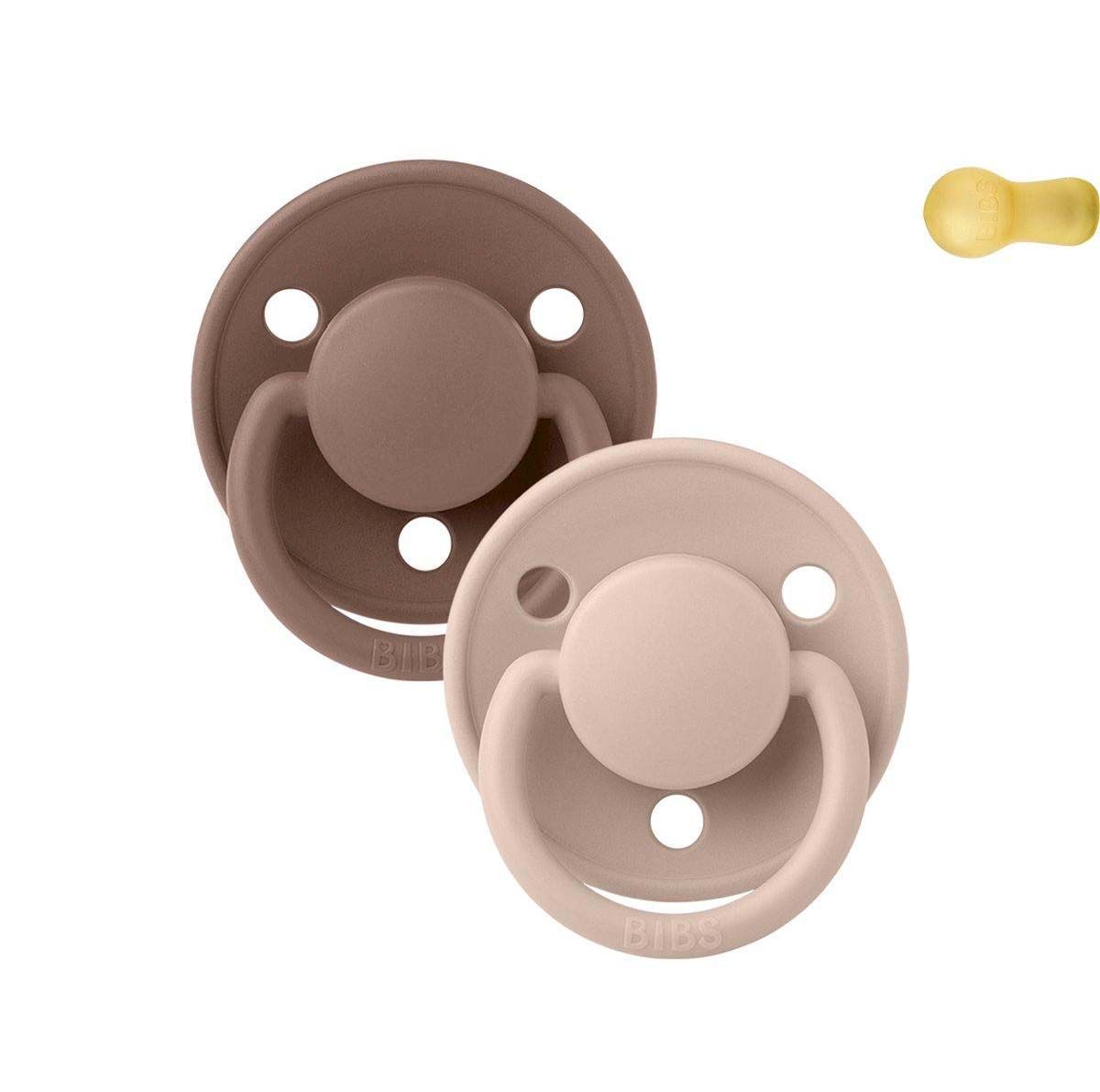 5335031643370973-LG_5c76e21442563370bf95118e05b3affb Pack 2 Chupetes BIBS De Lux 6-18M | Woodchuck/Blush - Imagen 1