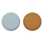 Pack x 2 Platos Silicona Gordon - Mr. Bear Sea Blue/Mustard Mix - Imagen 4