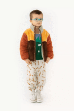 Chaqueta polar l COLOR BLOCK MOSTAZA VERDE - Imagen 3