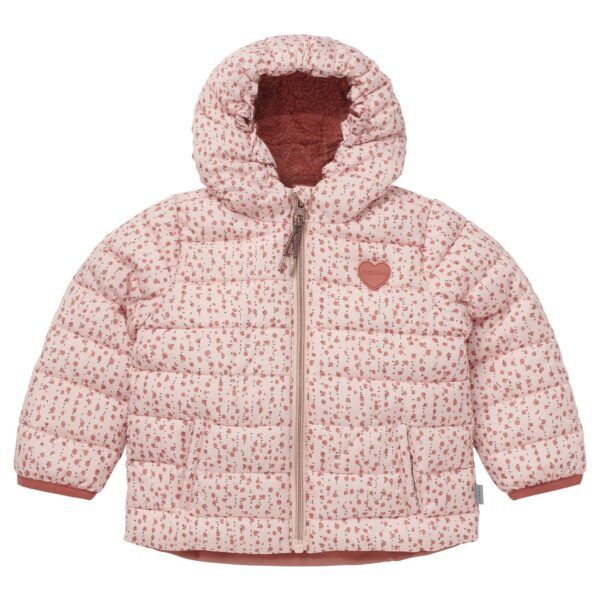 Abrigo peluche interior LABELLE | Rosa floral