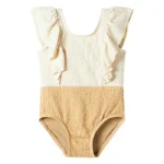 Bañador entero l BICOLOR CREMA MOSTAZA FAUVE BABY