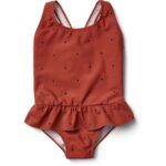 Bañador niña Dots Teja