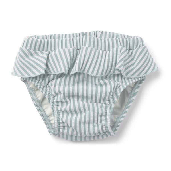 Bañador braguita niña Elise Seersucker - Stripes Azul