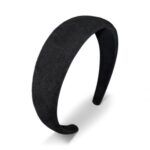 Diadema rígida | Wide Velvet - BLACK