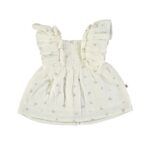 Vestido bambula flores manga volante