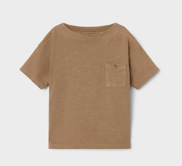 Camiseta lisa bolsillo l MARRÓN HAVEN