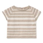 Camiseta punto rayas | VINCENT - Cream-toasted