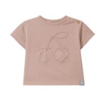 Camiseta con bordado | Rosa viejo