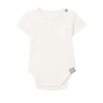 Body liso manga corta botones | Blanco