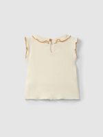 Camiseta acanalada con bordado | Ocre - Imagen 2