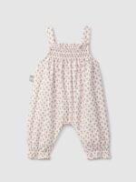 Peto largo tirantes texturizado estampado floral | Rosa viejo - Imagen 2